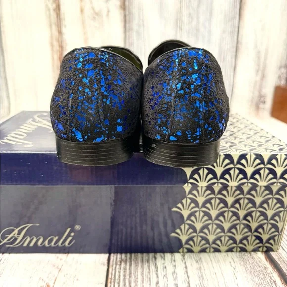 Amali Morris Royal Blue Slip-On Loafers Men’s Size 14 - Picture 4 of 9